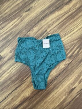 PINK Victoria's Secret Teal Lace High-Waist Brief